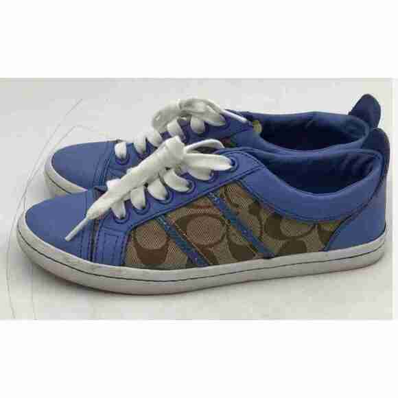 Coach Alivia Canvas Leather Comfort Sneakers - Picture 2 of 7